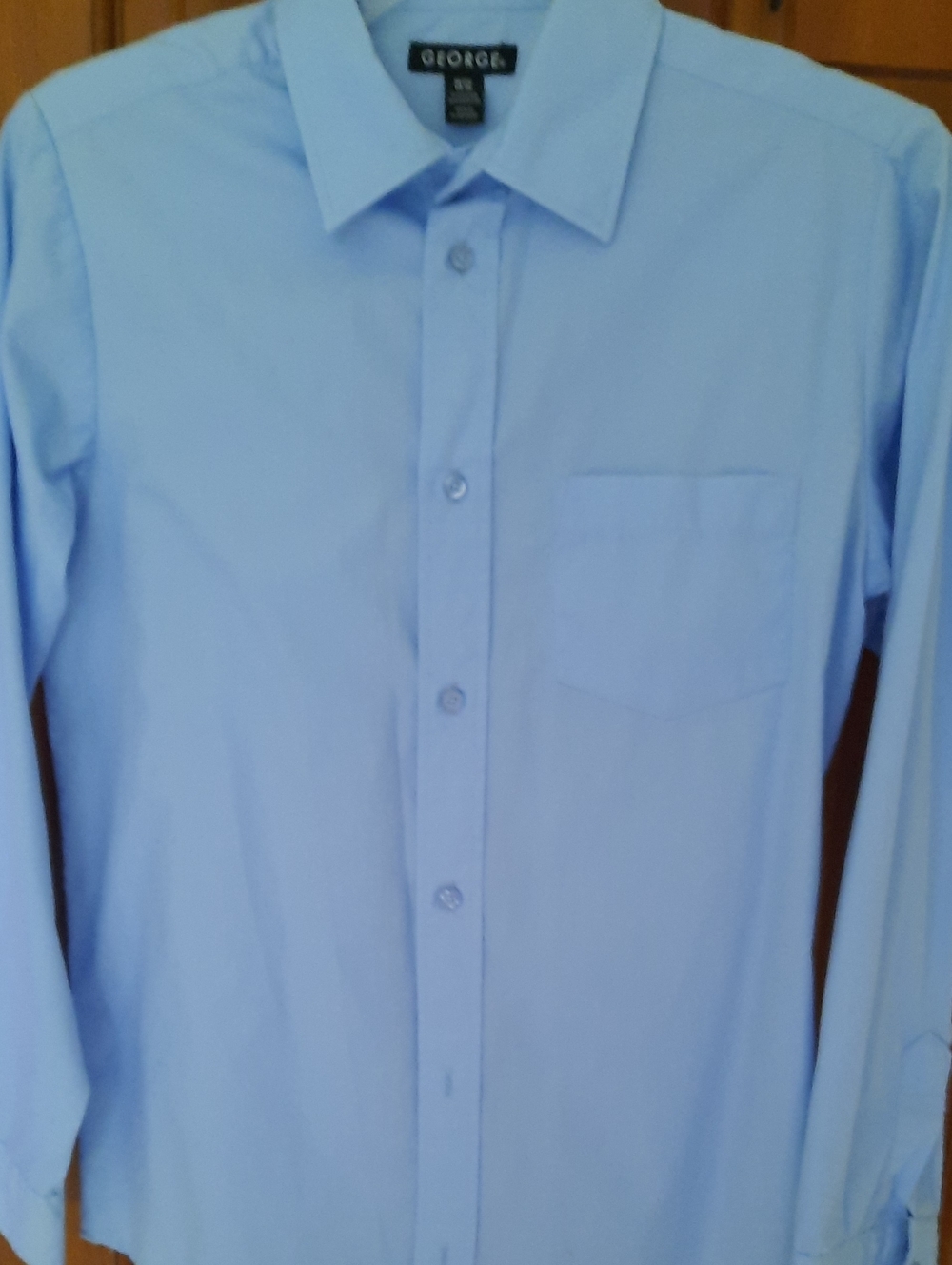 14/16 XL George Light Blue Boy's Dress Shirt Button Down Collared Dress -up Suit